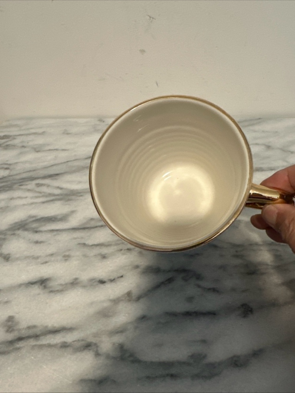 Anthropologie Bridget Bodenham Gray and White Polka Dot Ceramic Mug - Picture 4 of 7